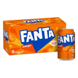 Picture of Fanta Orange 8pack Cans 330ml